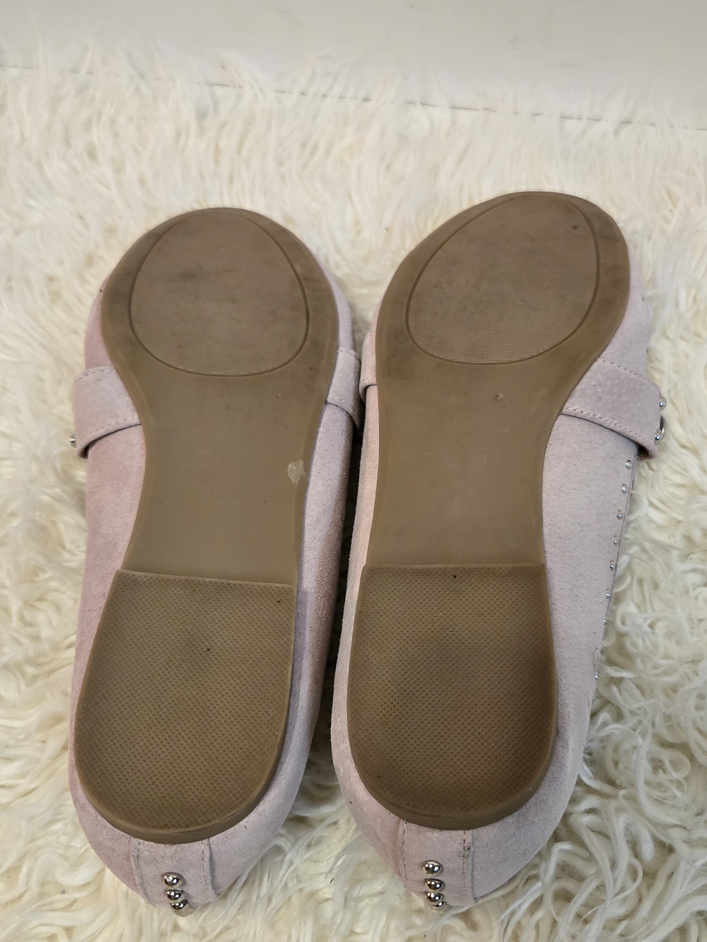 Berkshire Blush Pearl & Stud Suede-Look Loafers - Picture 9 of 14